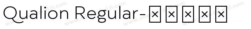 Qualion Regular字体转换